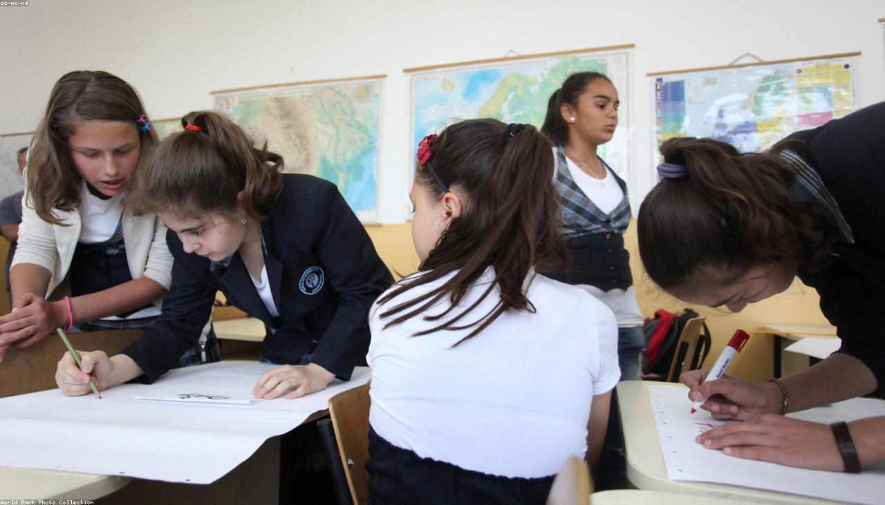Students in a classroom